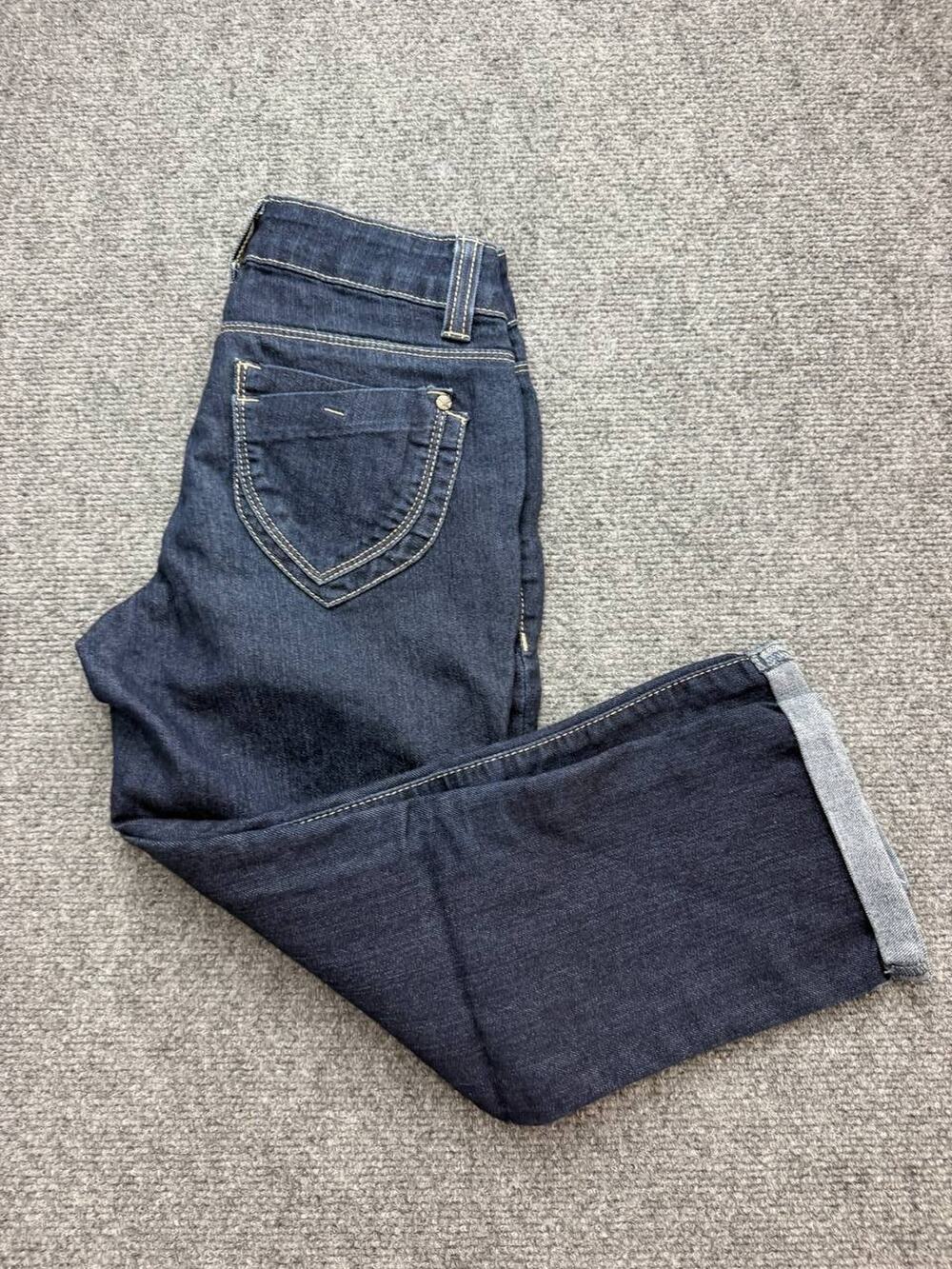 Y2K Grane Junior Low Rise Cuffed Denim Capri Jeans Dark Wash Size 1